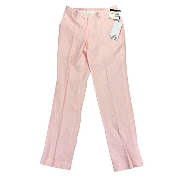 Bar III Mens Slim Fit 100% Linen Suit Pants Pink 30x32 - Picture 1 of 4